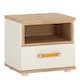 image 1 of 4KIDS 1 Drawer Bedside Cabinet with Orange Handles