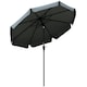 image 1 of Outsunny 2.7m Patio Umbrella Garden Parasol with Crank, Ruffles, 8 Ribs, Grey