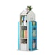 image 1 of Neo House Shaped 360° Rotating Kid's Children's Freestanding Bookshelf | Blue | Blue