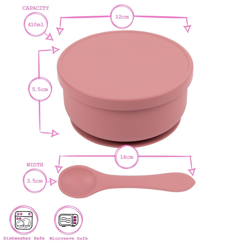 image 1 of Tiny Dining 3pc Silicone Suction Feeding Set - Silver Sage - Silicone Baby Feeding Set with Bowl, Sippy Cup & Spoon