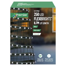Premier Christmas Lights FlexiBrights 250 LED White 8.7m