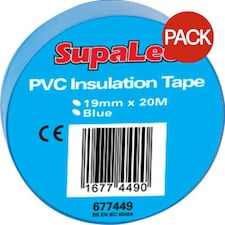 SupaLec PVC Insulation Tapes (Pack Of 10) - Blue - 19mm x 20m