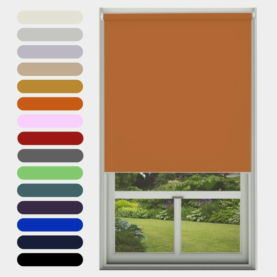 image 1 of Blackout Roller Blind 90cm x 160cm Brown | Cappuccino