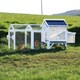 image 2 of Actiaspet - Large Wooden Chicken Coop with Nesting Box and Wheels | Outdoor Hen House for Garden Use