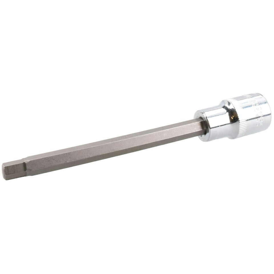 image 1 of 7mm Hex Allen Key Long Bit Internal Socket Metric 1/2" Drive 140mm Length Cr-V