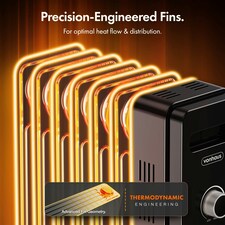 Fin Vonhaus Mini Oil Filled Radiator VonHaus Oil Filled Radiator