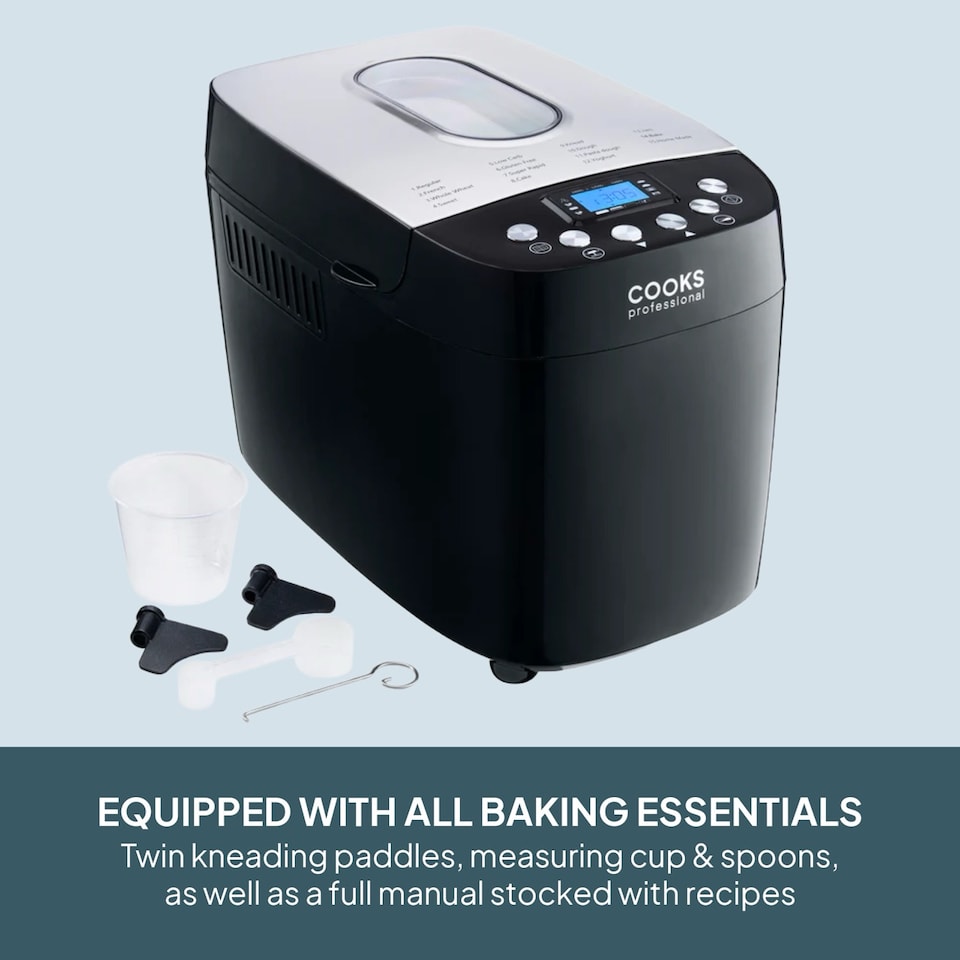 image 1 of Cooks Professional XL Digital Bread Maker with 15 Programmes, Timer & Keep Warm Function