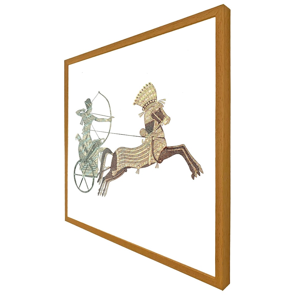 image 1 of Pharaoh on war chariot (Picture Frame) Brown | S