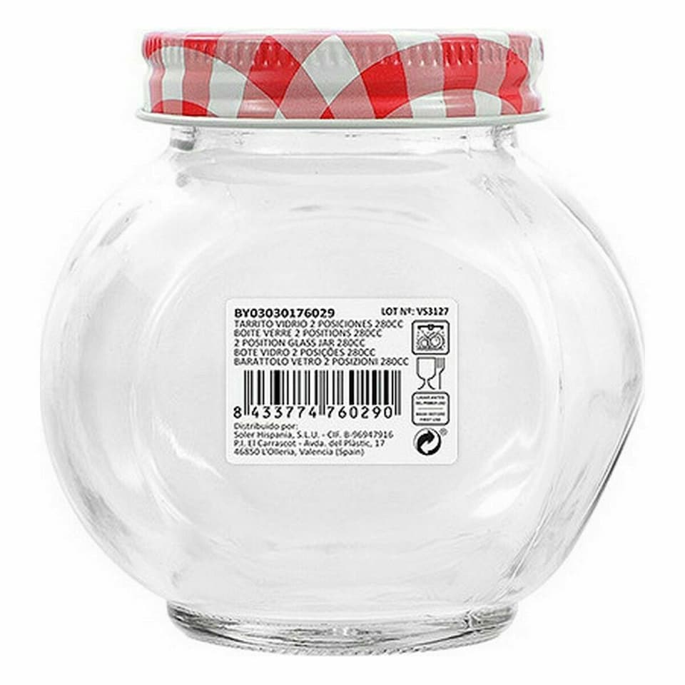 image 1 of Jar Mediterraneo Glass 280 ml 9,2 x 7,1 x 9,3 cm (48 Units) N/A