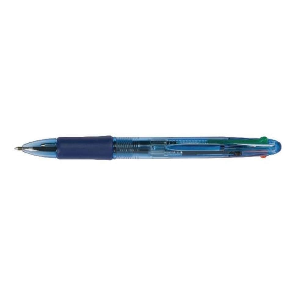 image 1 of Q-Connect Retractable Ballpoint Pen 4 Colour (Pack of 10)