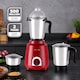 image 2 of GEEPAS 600W 3-in-1 Mixer Grinder | Stainless Steel Jars, Blades | Red