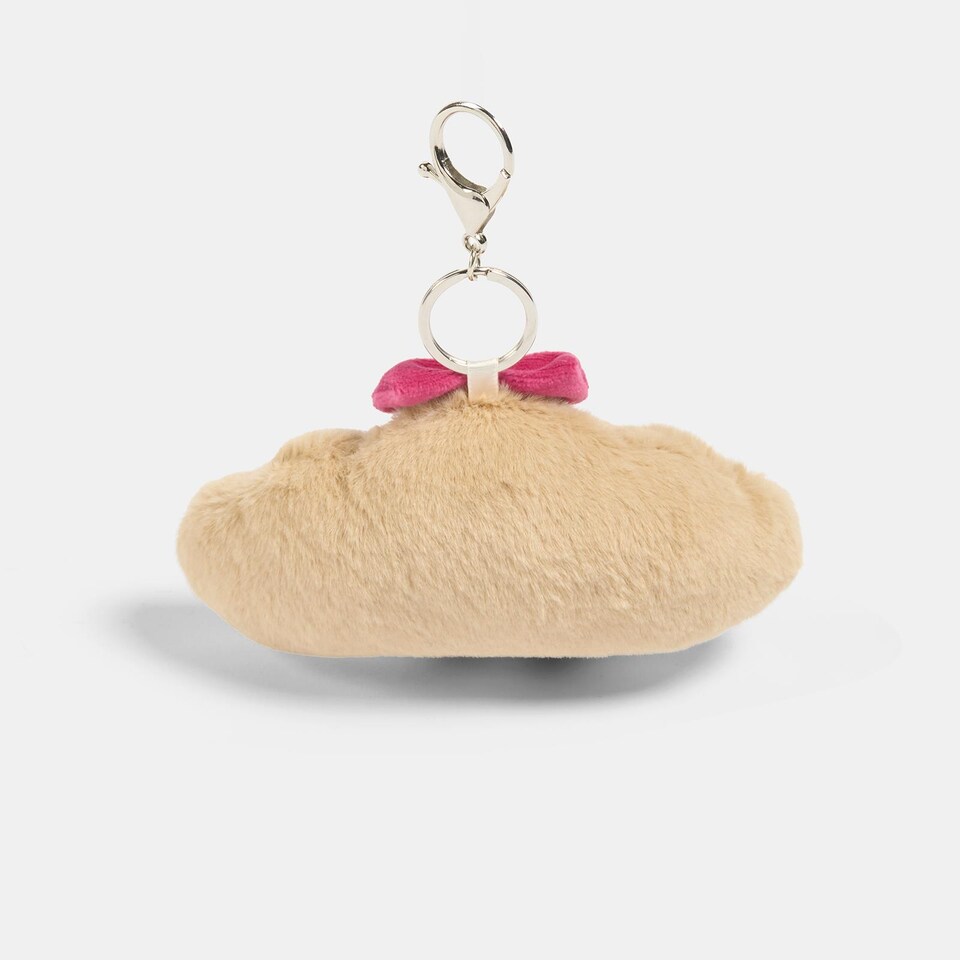 image 1 of OHS Sweetie Pie Bag Charm Keyring Soft Fleece Keychain