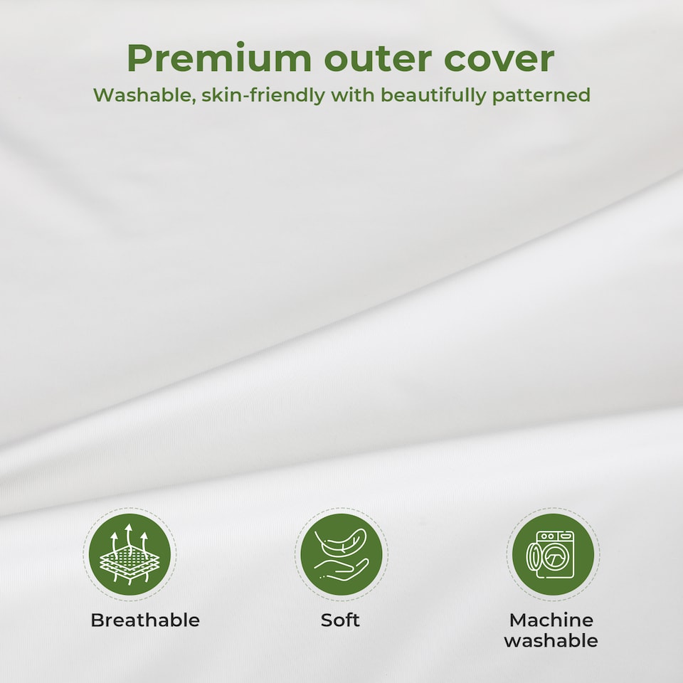 image 1 of Lavio Memory Foam Pillow Contour Orthopedic Neck Support Dual Sided 2 Firmness