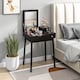 image 2 of HOMCOM Dressing Table with Flip-up Mirror, Makeup Desk with 2 Drawers and Pine Wood Legs, Vanity Table Writing Desk for Bedroom Living Room, Black | Black | Black