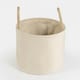 image 10 of OHS Velvet Storage Basket Home Modern Hamper Clothes Toys Organiser Fabric Bag Grey | Charcoal Grey