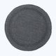 image 1 of Homescapes Luxury Reversible Round Bath Mat - Grey Grey