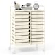 image 1 of COSTWAY 20 Drawer Rolling Storage Cart Storage White
