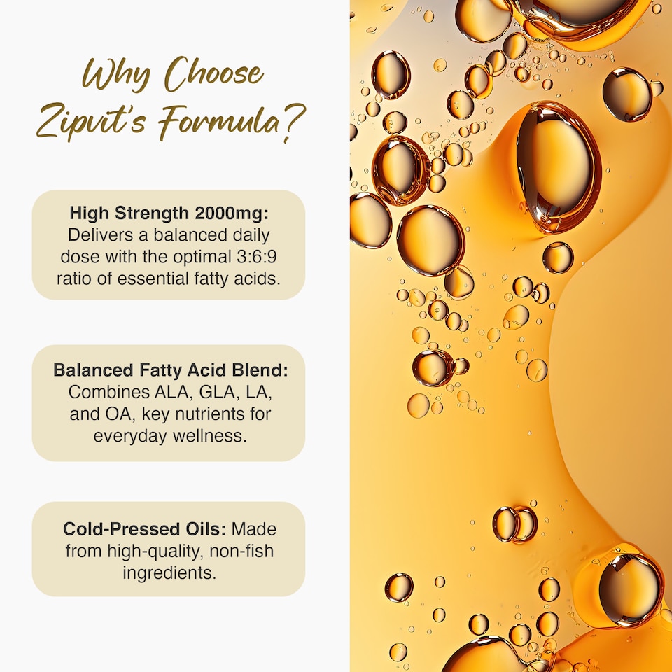 image 1 of Zipvit Omega 3-6-9 2000mg, Brain, Heart & Cholesterol Support, 120 Capsules, 2-Month Supply