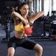 image 2 of HOMCOM Soft Kettlebell, Kettle Bell with Non-Slip Handle for Home Gym Weight Lifting and Strength Training Red | 10