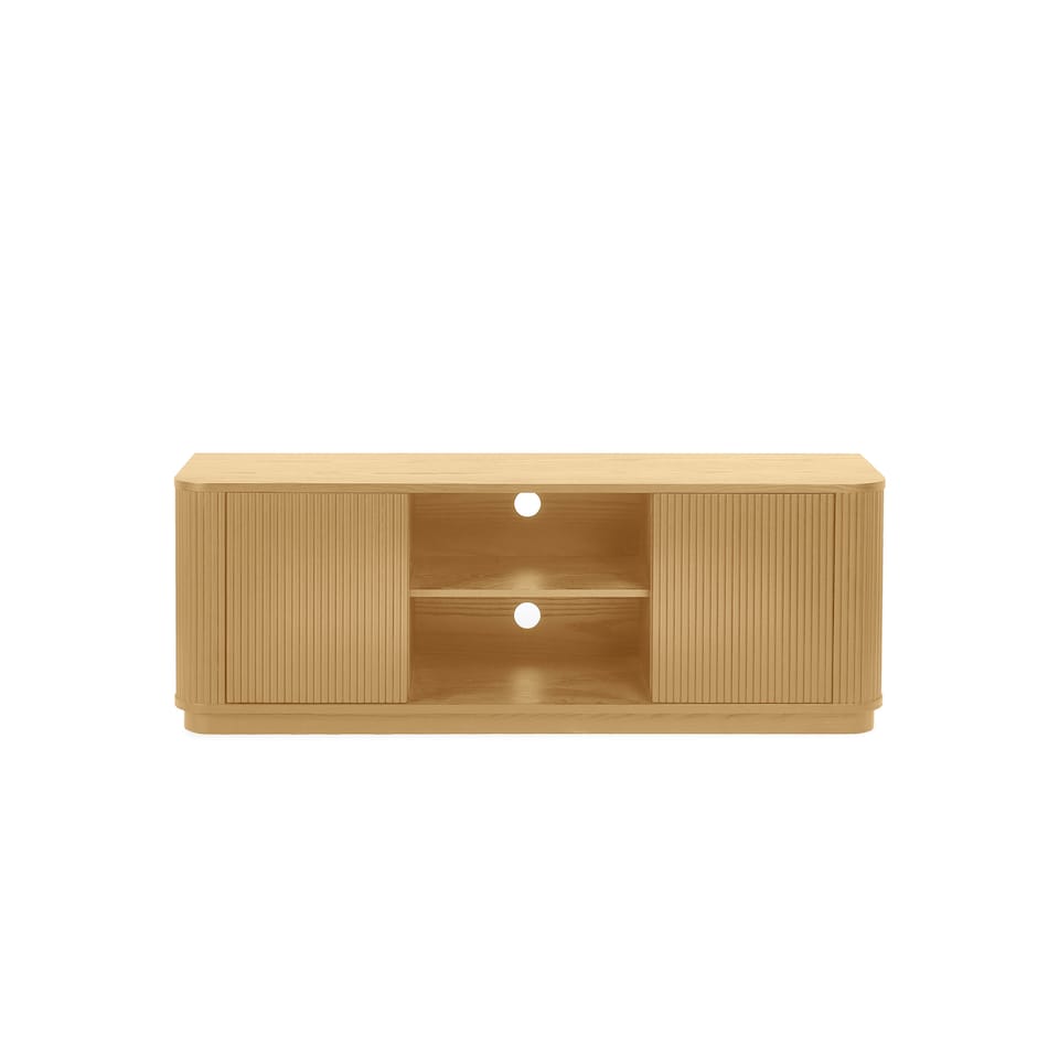 image 1 of Louis Light Oak Effect Fluted TV Unit