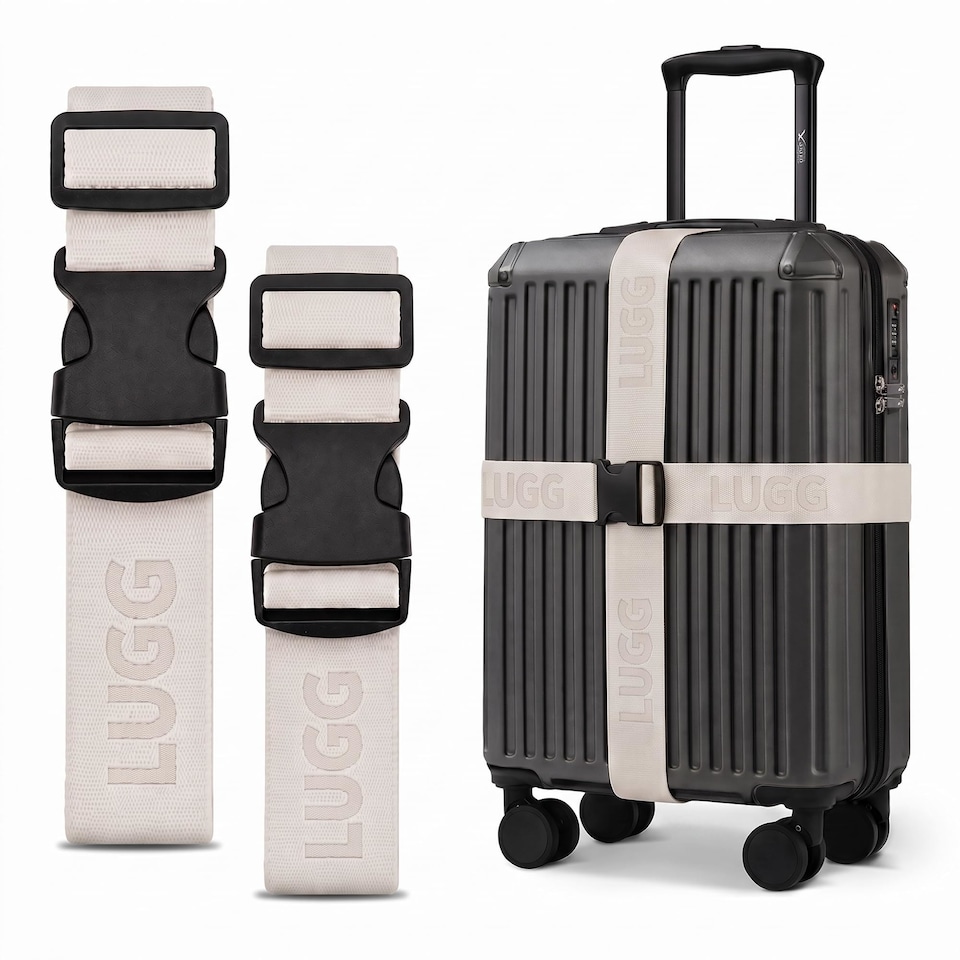 image 1 of Lugg Luggage Straps 2 Pack Adjustable Suitcase Belts 180 cm Polyester Webbing