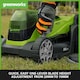 image 3 of Greenworks Lawnmower 48V 36cm 2 x 2Ah Batteries and Charger