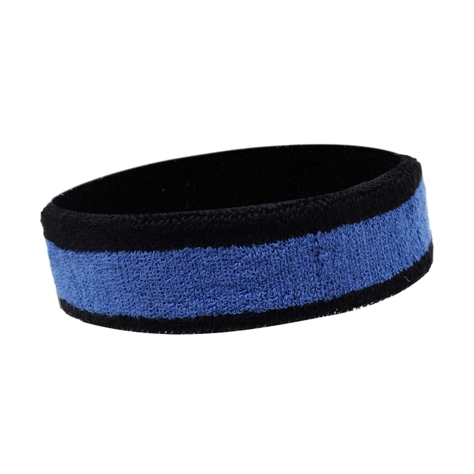 image 1 of Nike Swoosh Headband - Black/Blue - One Size Black