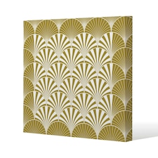 Golden Semi Circles (Canvas Print) 61 x 61 x 4cm