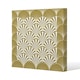 image 1 of Golden Semi Circles (Canvas Print) 61 x 61 x 4cm