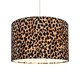 image 2 of Modern and Distinctive Leopard Print Table-Pendant Lamp Shade in Soft Velvet | Black
