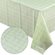 image 7 of Checkered Rectangular Tablecloth, PVC Plastic Table Cover - 137x180cm