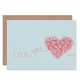 image 1 of Love You Scribble Heart Partner Anniversary Love Valentines Day Card