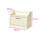 image 10 of Minack Buttermilk / Cream Wooden Bread Bin, Worktop Storage Box with Shelf | Cream | Buttermilk