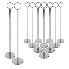 Argon Tableware Wedding Table Number Holders - 30cm - Silver | Silver | Silver