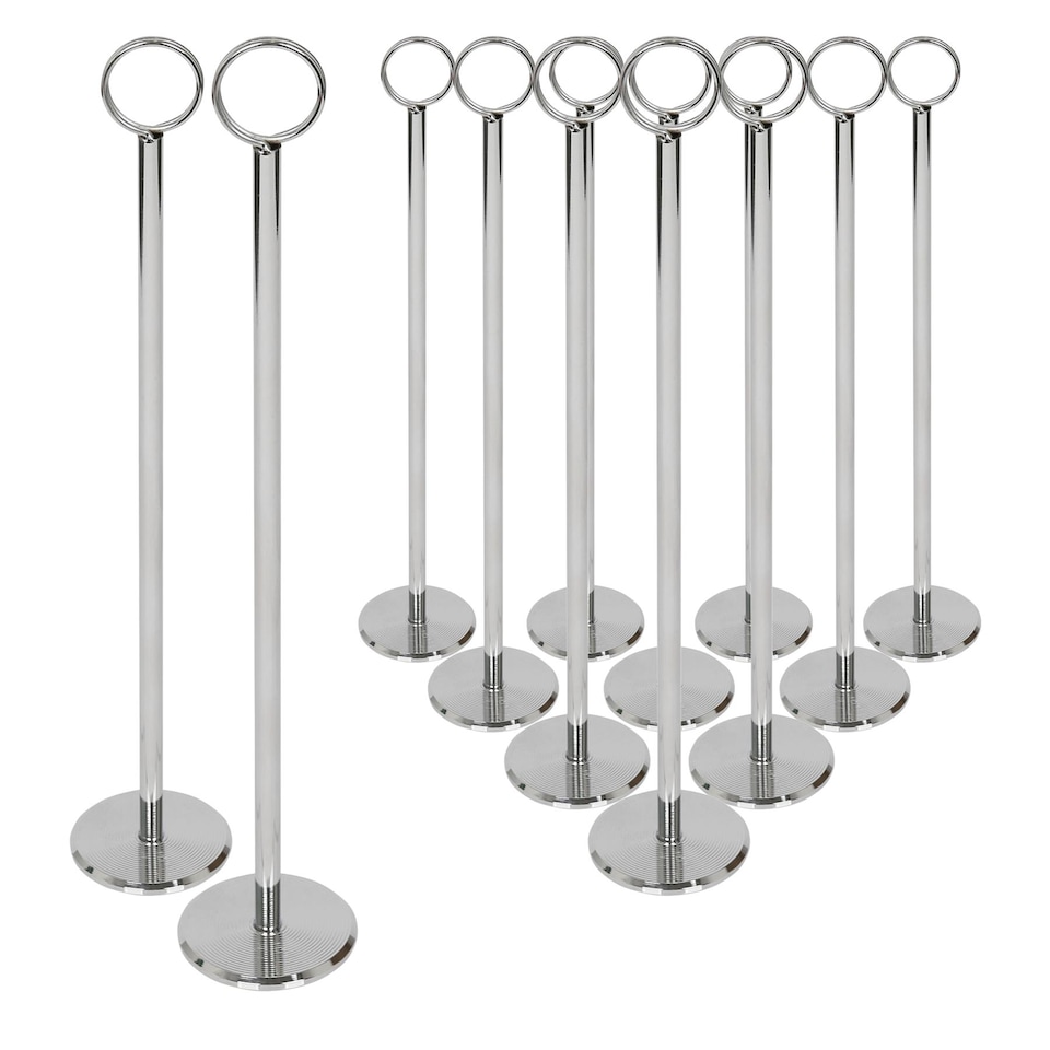 image 1 of Argon Tableware Wedding Table Number Holders - 30cm - Silver | Silver | Silver