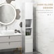 image 4 of kleankin High Gloss Bathroom Floor Cabinet Storage Cupboard with Doors