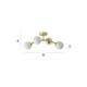 image 7 of ValueLights Jas Gold 4 Way Ceiling Light with Opal White Frosted Glass Globe Shades | Gold