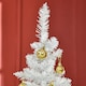 image 8 of HOMCOM 6FT Pencil Artificial Christmas Tree with Solid Stand Tips White