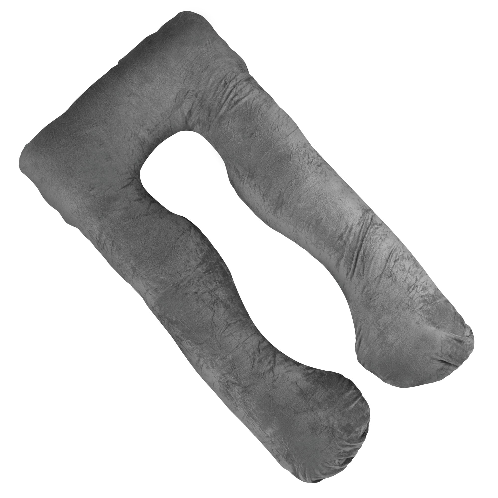 Aamira U-Shaped Pregnancy Pillow Shredded Memory Foam Maternity Nursing Support Cushion - Dark Grey | Grey | Grey | 1