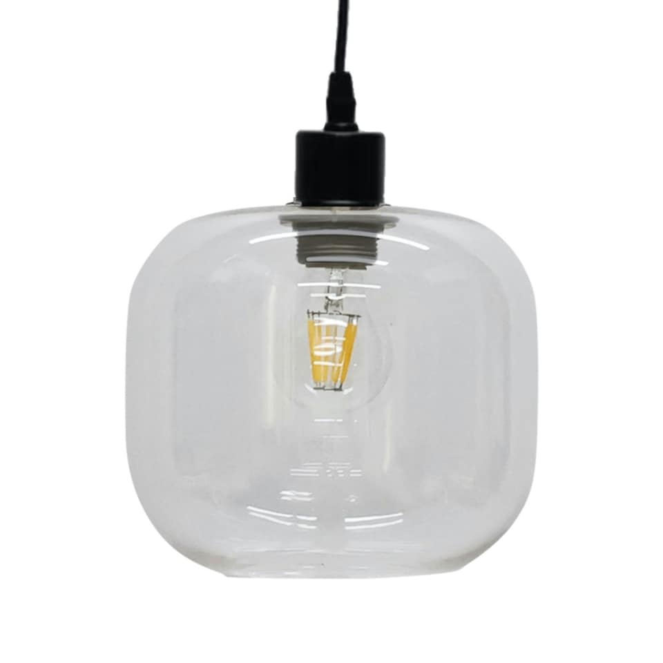 image 1 of First Choice Lighting Bletch Clear Glass Easy Fit Pendant Shade Clear