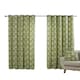 image 4 of Esher Eyelet Curtains - Green - 168cm x 183cm