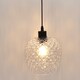 image 6 of Baine - Clear Textured Glass with Black Pendant Fitting | Clear | Clear | 1