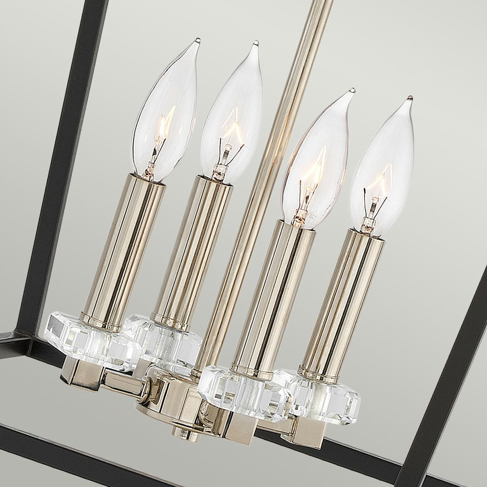 image 1 of Hinkley Stinson Lanterns Pendant Ceiling Light Black with Polished Nickel