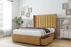 image 4 of Sloomy Falcon Mustard Plush Divan Bed Base 2 Drawers Foot-End With 54 Inch Wingback Headboard | Gold | Mustard | Double | 1