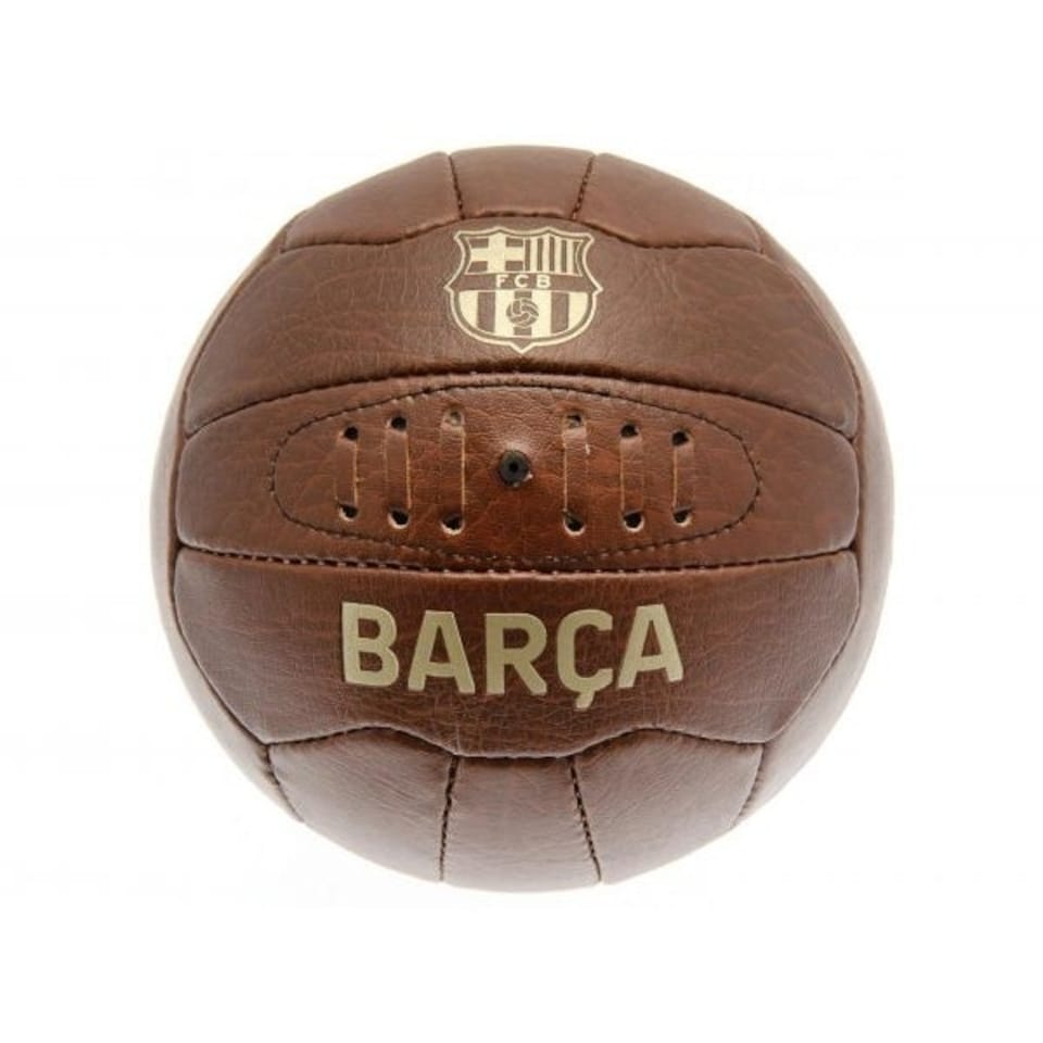 Barcelona FC Retro Football - Brown/Gold - 5