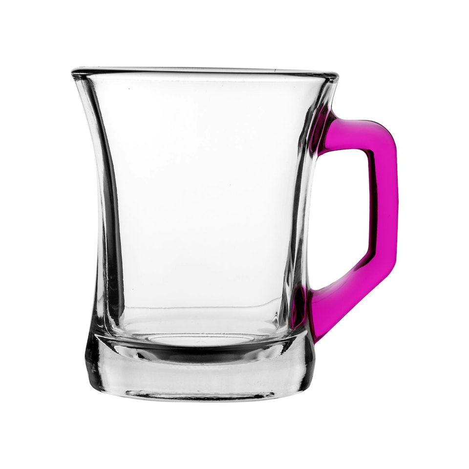 image 1 of LAV Zen+ Glass Coffee Mugs - 225ml - Multicolour - Pack of 6 Multi