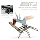 image 3 of Outsunny 3PC Zero Gravity Chairs Sun Lounger Table Set Beige