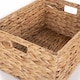 image 4 of Large Water Hyacinth Rectangular Storage Basket | Brown | Brown