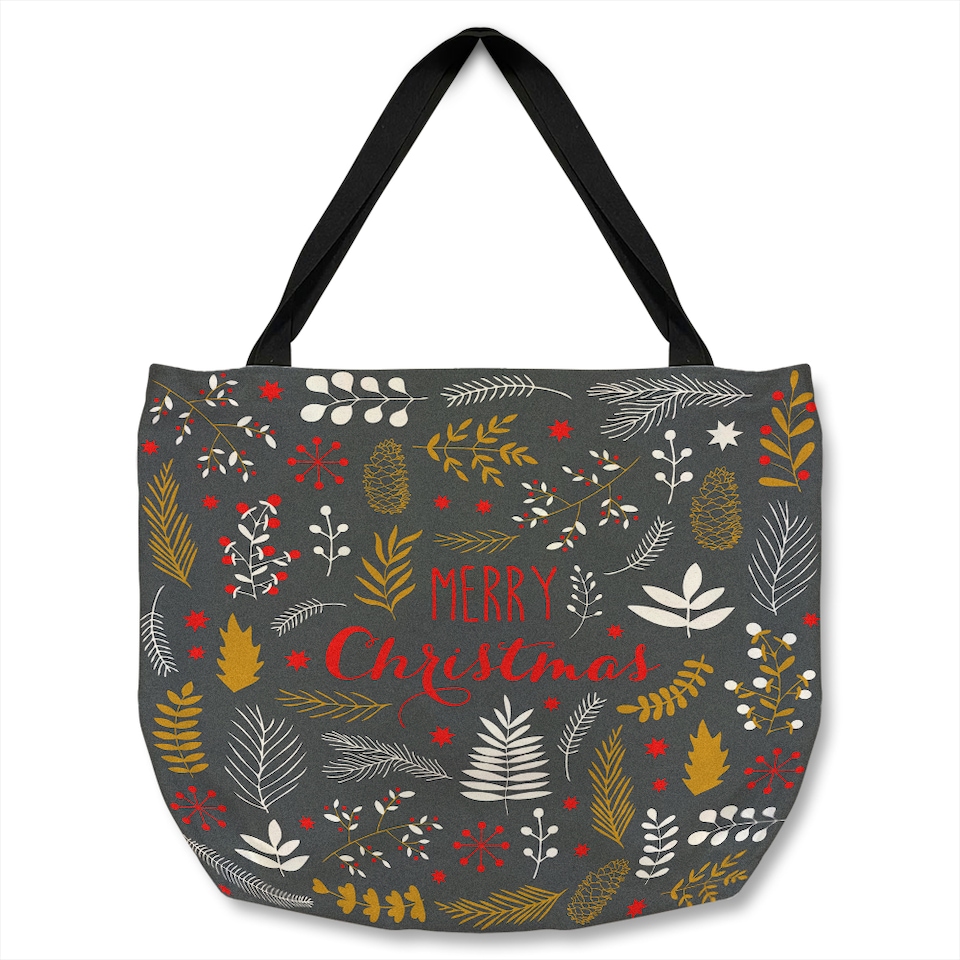 Merry Christmas Lettering Dining Tote bat | Multi