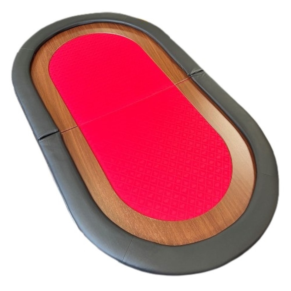 image 1 of Professional Folding Red Speed Cloth Poker Table Top For 6 Players